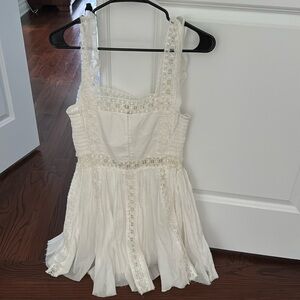 White flowy short dress